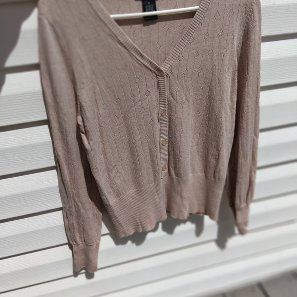 365 Women's Cream Cardigan Sweater - Picture 10 of 11